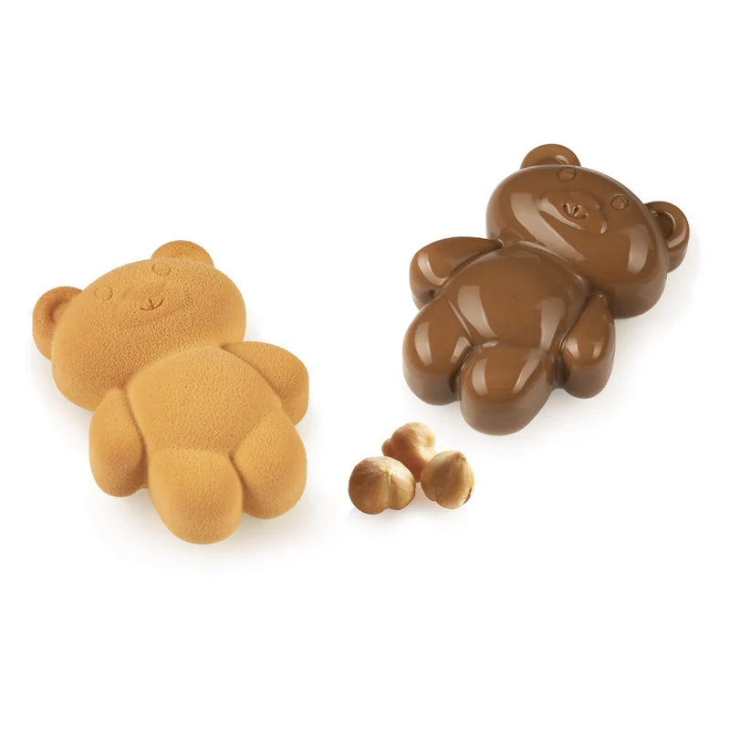 8 Forme - Teddy Bear 68 Stampo Dolci Con Cutter In Silicone