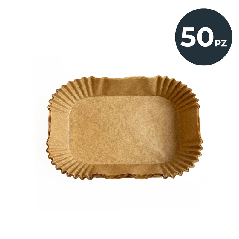 Stampi per friggitrice in carta, 50 pezzi, 20,5 x 14 x 4,5 cm