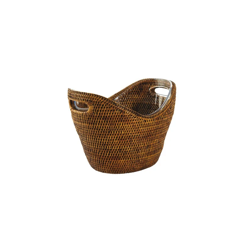36.5x27.0 cm - Radici Secchio VIno In Rattan