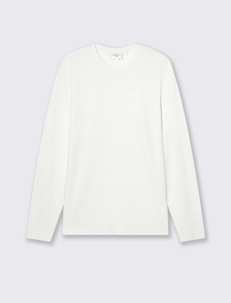 T-SHIRT MANICA LUNGA SLIM FIT - Bianco