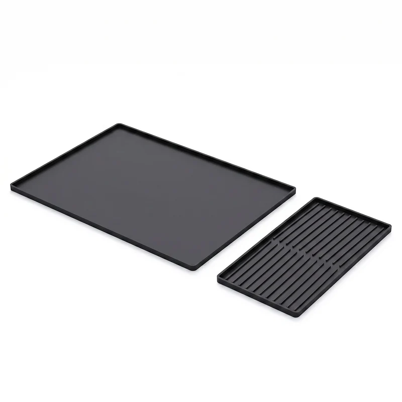Tappetino Pieghevole in Silicone 2 in 1 con Bordi Alti – Impermeabile e Antipolvere con Base Antiscivolo