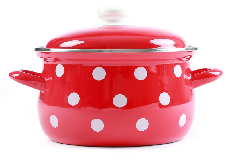 BELIS Stahl-Emaille Kochtopf DOTS 24 cm