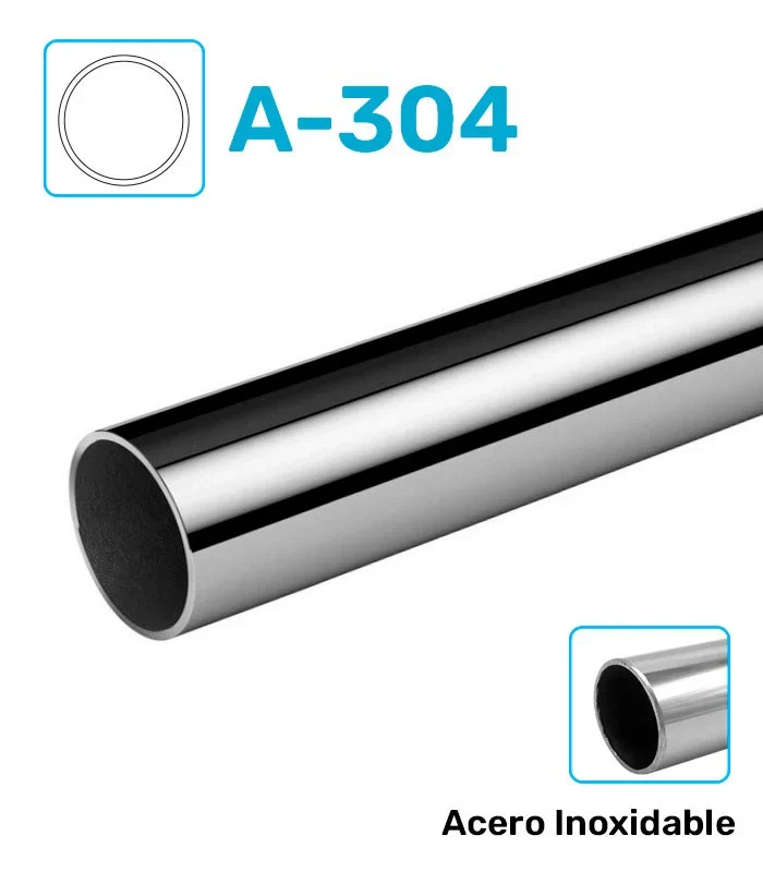 Tubo Redondo A-304 C/Sold. Repulido