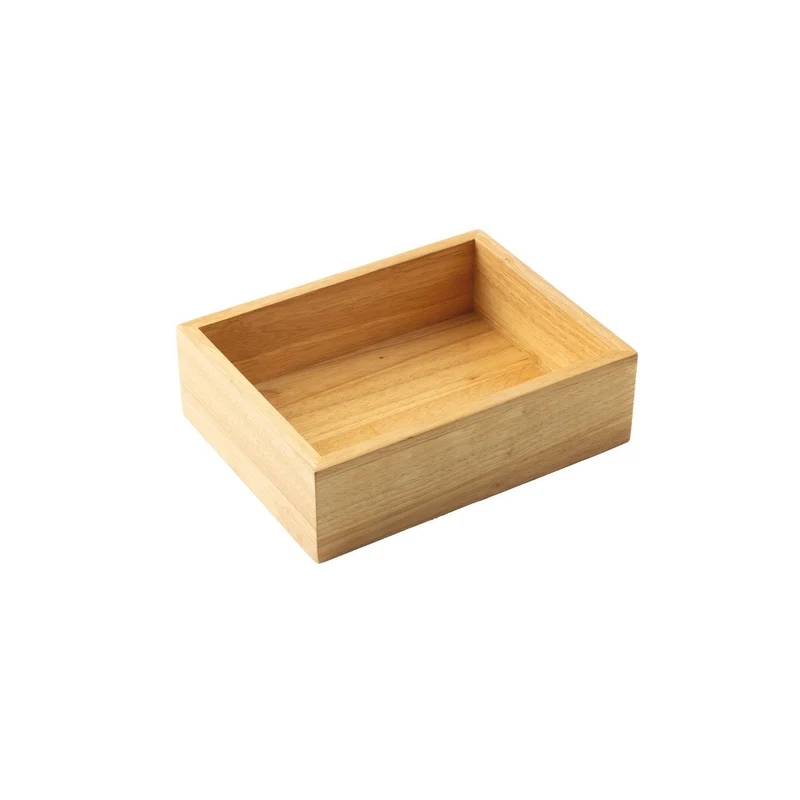26.5x20.5 cm - Radici Contenitore Rettangolare In Legno Di Gomma