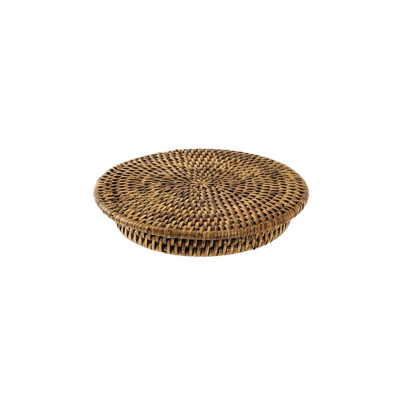 20 cm - Radici Alzata Piatto Torta In Rattan