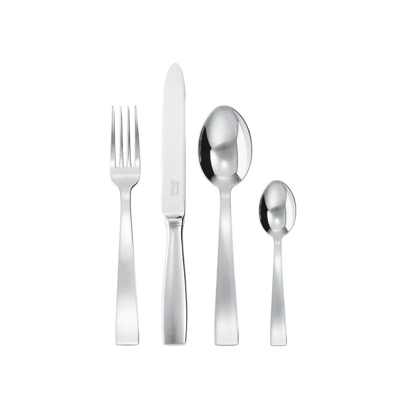 Gio Ponti Servizio Tavola In Acciaio Inox - Set 24 Pz