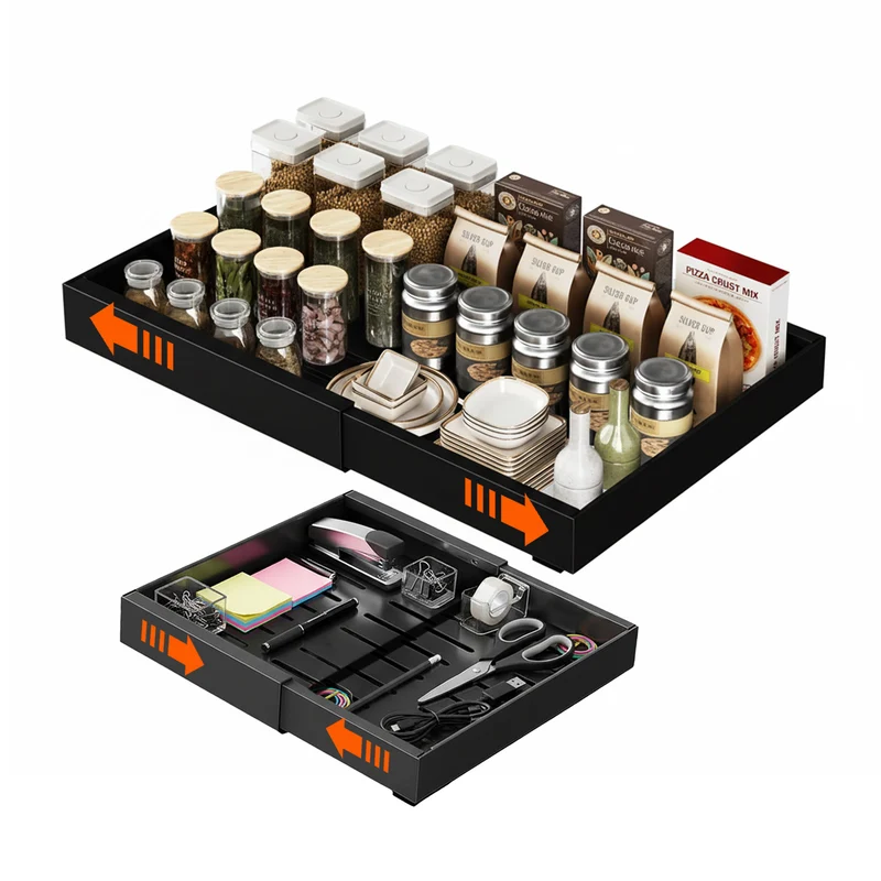 Cassetto Estensibile Universale in Acciaio 30-50 cm - Portata 8kg