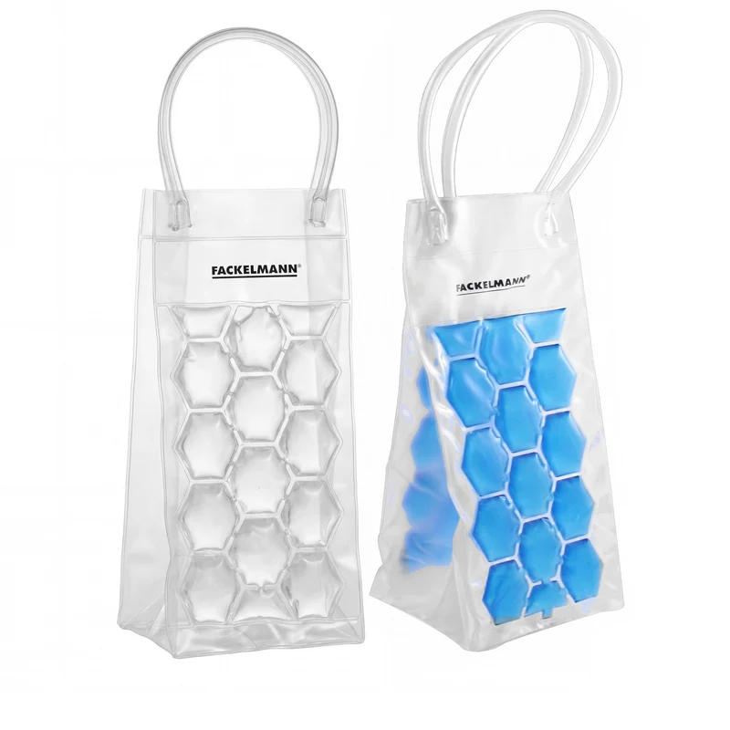 Set da 2 Sacchetti refrigeranti per bottiglie, bianco e blu