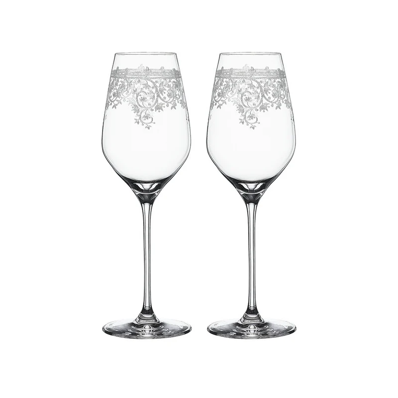 50 cl - Arabesque Calice Vino Bianco In Vetro Cristallino - Set 2 Pz