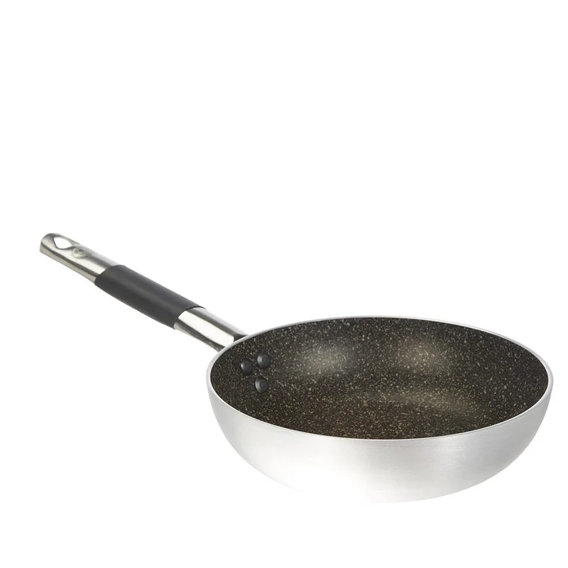 Effetto Pietra Padella Alta Svasata Antiaderente Infinity In Alluminio Con Manico Cool