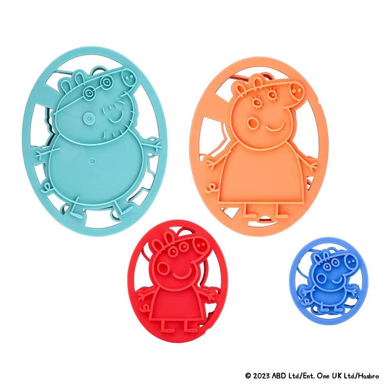 Taglia biscotti, 4 pezzi, design Peppa Pig