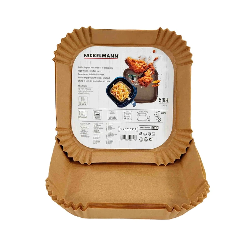 Stampo friggitrice quadrati, 16 cm, 50 pezzi