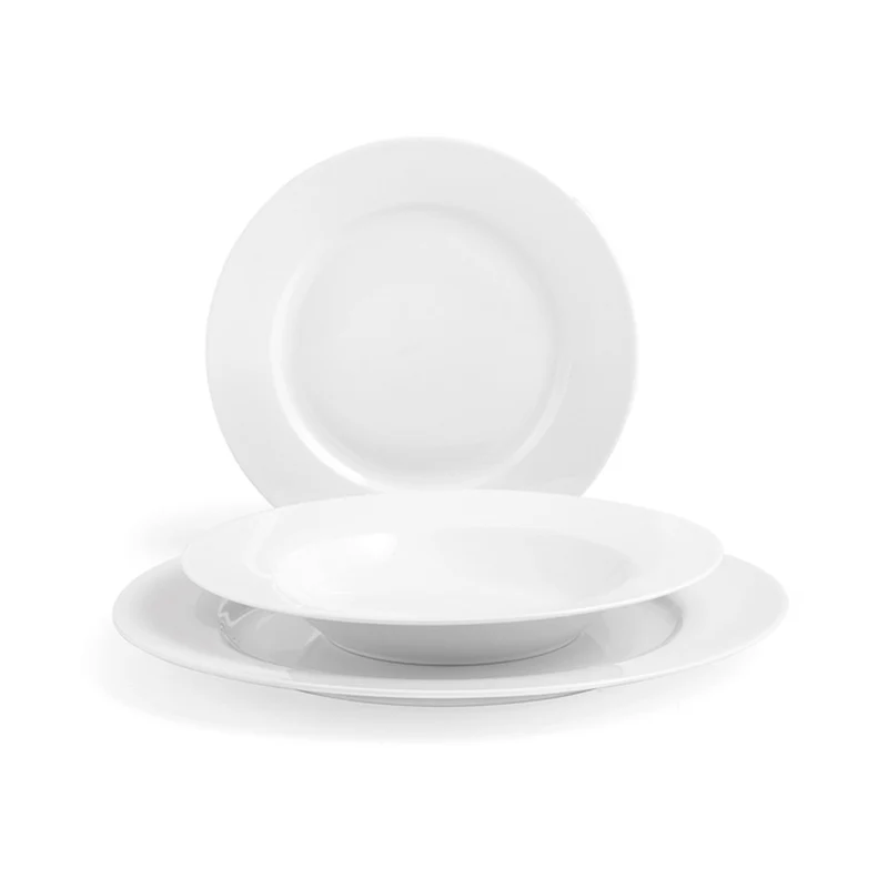 Malibù Servizio Piatti In Porcellana - Set 18 Pz