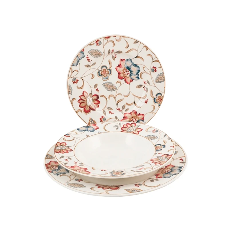 Jacobean Servizio Piatti In Terra Cotta Set 18 Pz