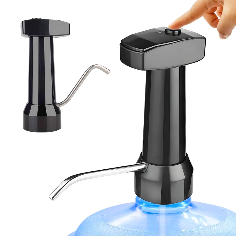 Rubinetto Acqua Elettrico Per Contenitori Ricaricabile Nero