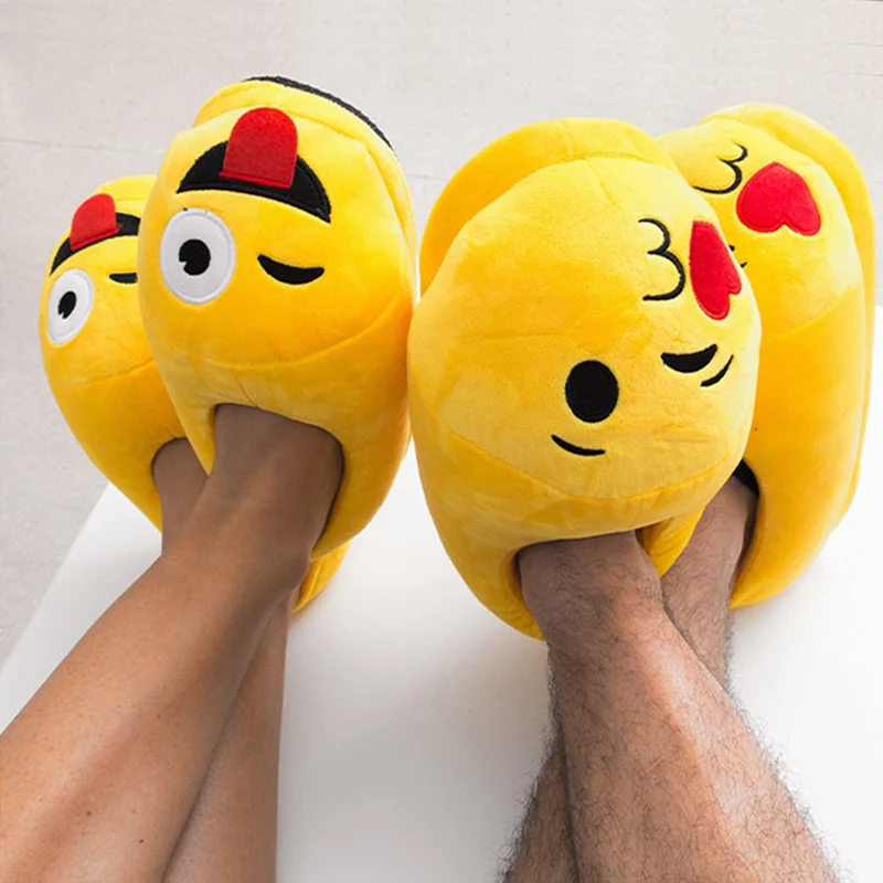 Pantofole Ciabatte Emoticon Love Kiss Laugh Cool Wink
