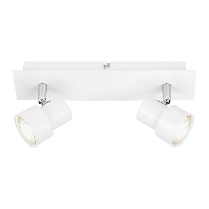 Applique moderno 2 spot bianco Rock led
