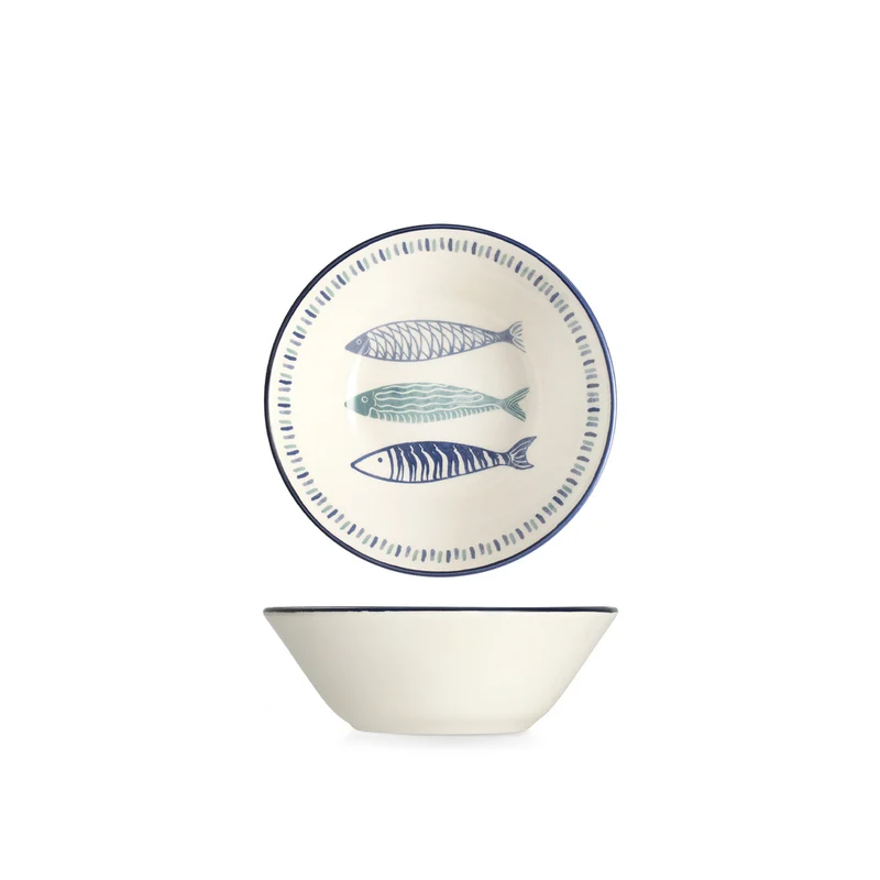 16.5 cm - Sardinas Coppa In Stoneware - Set 6 Pz