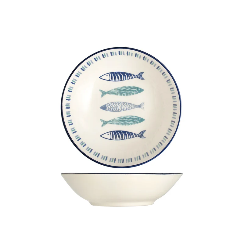 20.5 cm - Sardinas Piatto Fondo In Stoneware - Set 6 Pz