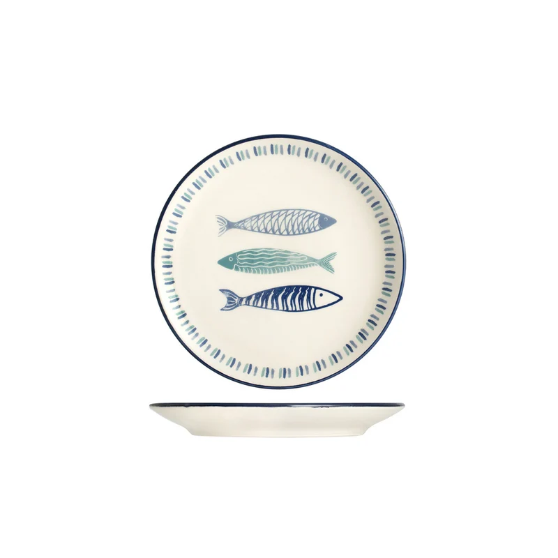 19.5 cm - Sardinas Piatto Frutta In Stoneware - Set 6 Pz