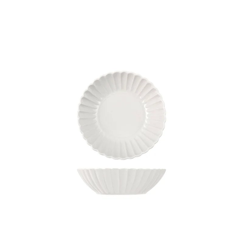 18 cm - Lotus Piatto Fondo In Stoneware - Set 6 Pz