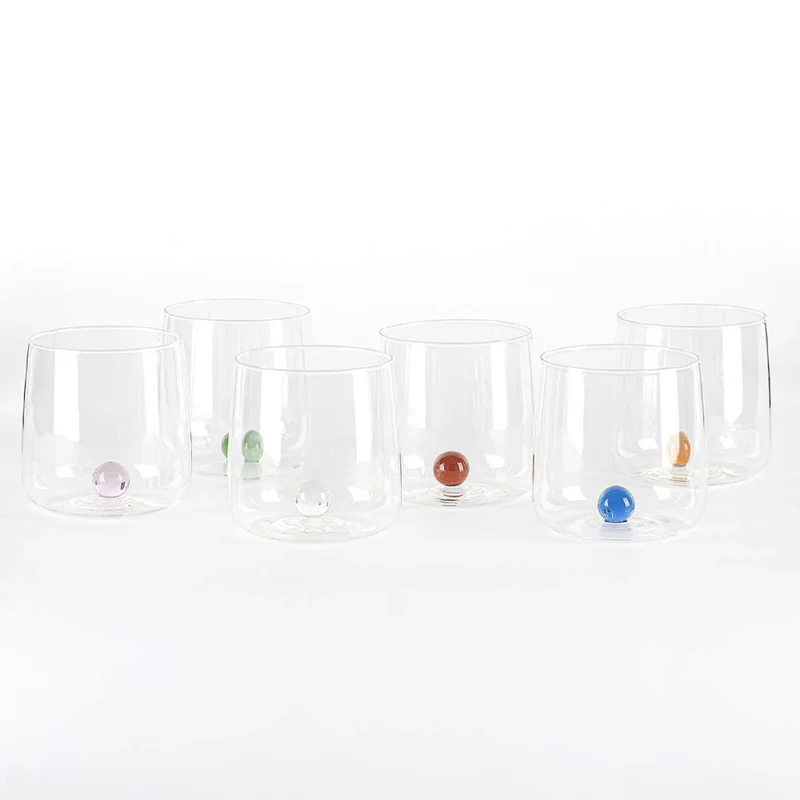 44 cl - Bilia Bicchiere Acqua Bilia Fatto a Mano in Vetro Borosilicato - Set 12 Pz
