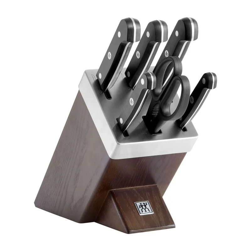 Gourmet Set Coltelli Con Ceppo In Frassino - Set 7 Pz