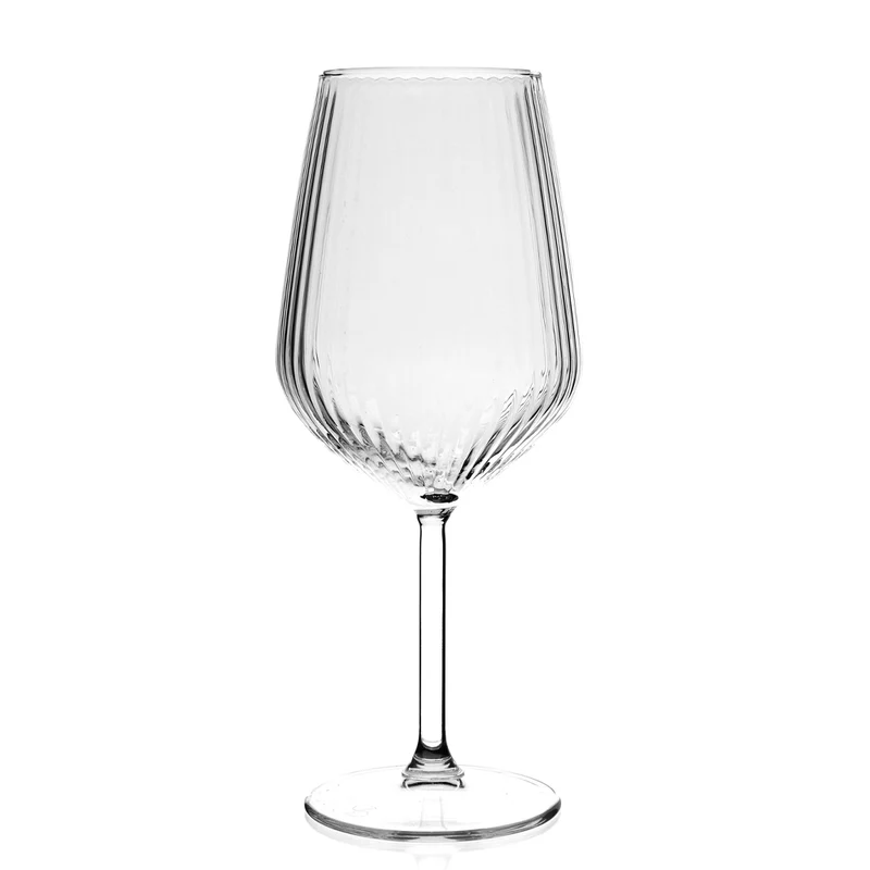 49 cl - Allegra Focus Calice Vino Rosso Effetto Ottico In Vetro - Set 6 Pz