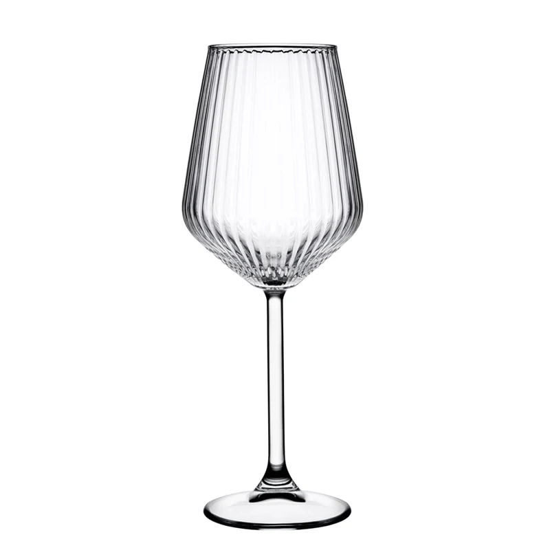 35 cl - Allegra Focus Calice Vino Bianco Effetto Ottico In Vetro - Set 6 Pz