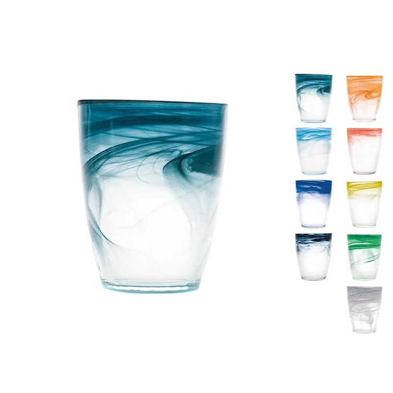 35 cl - Alabastro Bicchiere Acqua In Vetro - Set 9 Pz