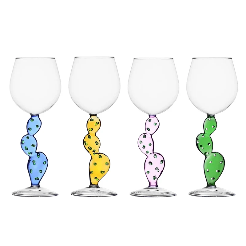 35 cl - Desert Plants Calice Multiuso In Vetro Borosilicato - Set 4 Pz