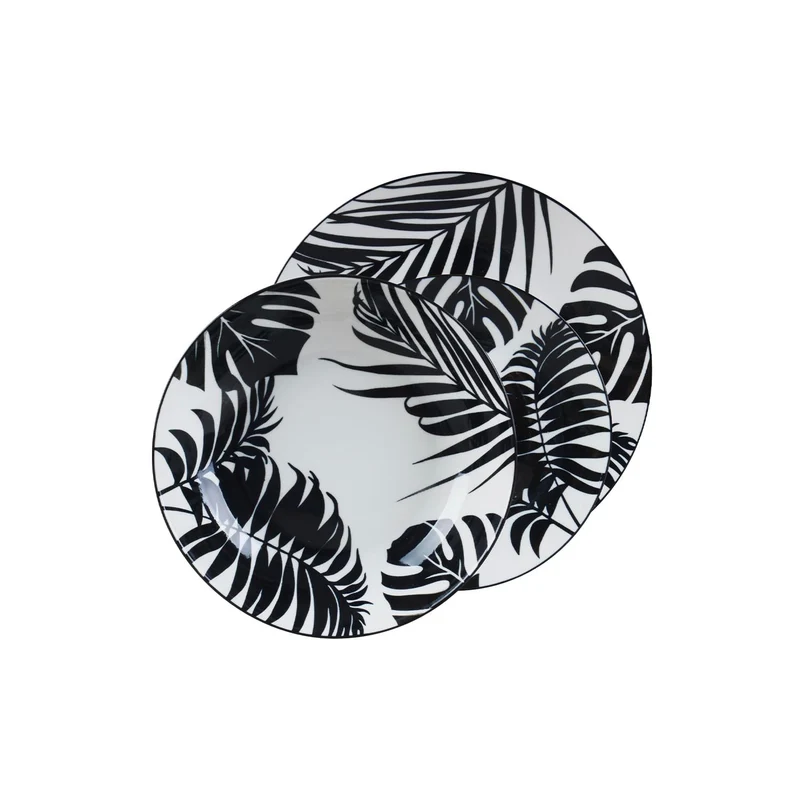 Servizio Piatti Porcellana Spiky Bianco 18 Pezzi, Moderno e di Design