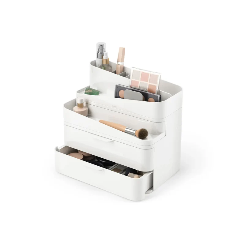 Organizer Per Cosmetici 3 Cassetti Impilabili In Plastica