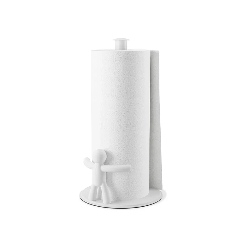 Portarotolo Da Cucina In Acciaio Bianco