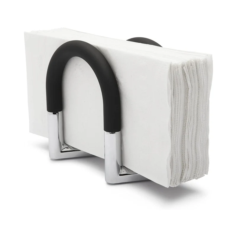 Porta Tovaglioli Da Cucina In Metallo Nero/Silver
