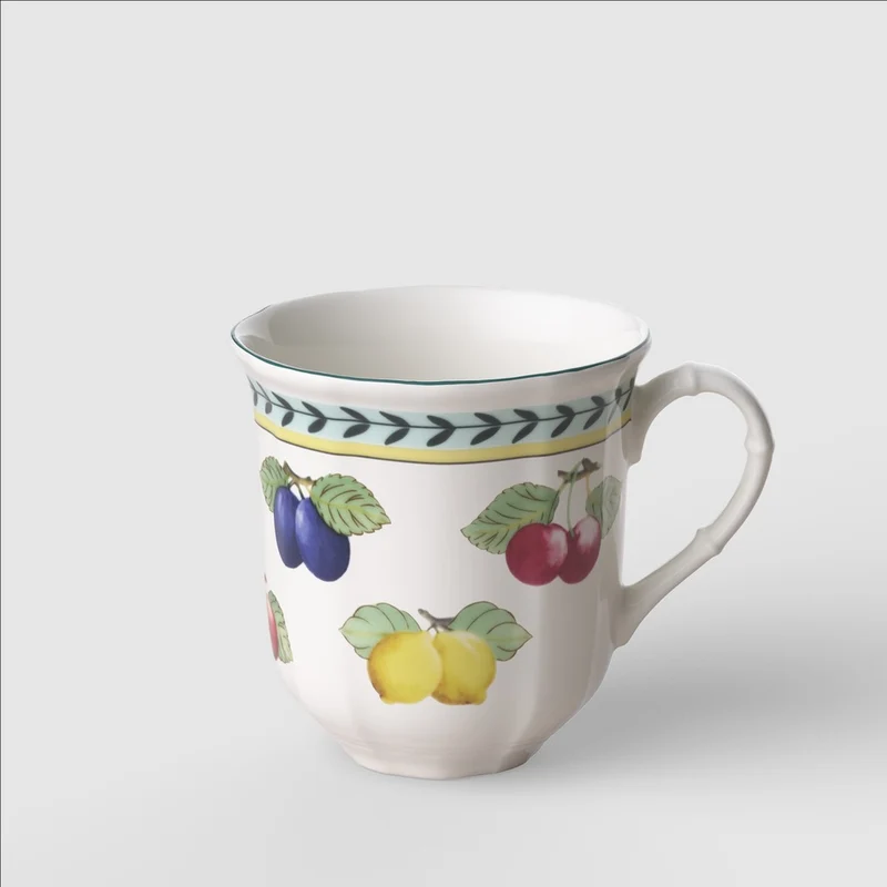 38 cl - French Garden Fleurence Jumbo Tazza Mug In Porcellana Premium - Set 6 Pz