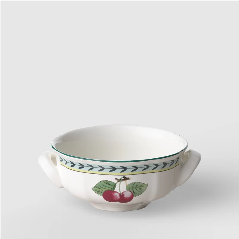 24 cl - French Garden Fleurence Tazza Brodo In Porcellana Premium - Set 6 Pz