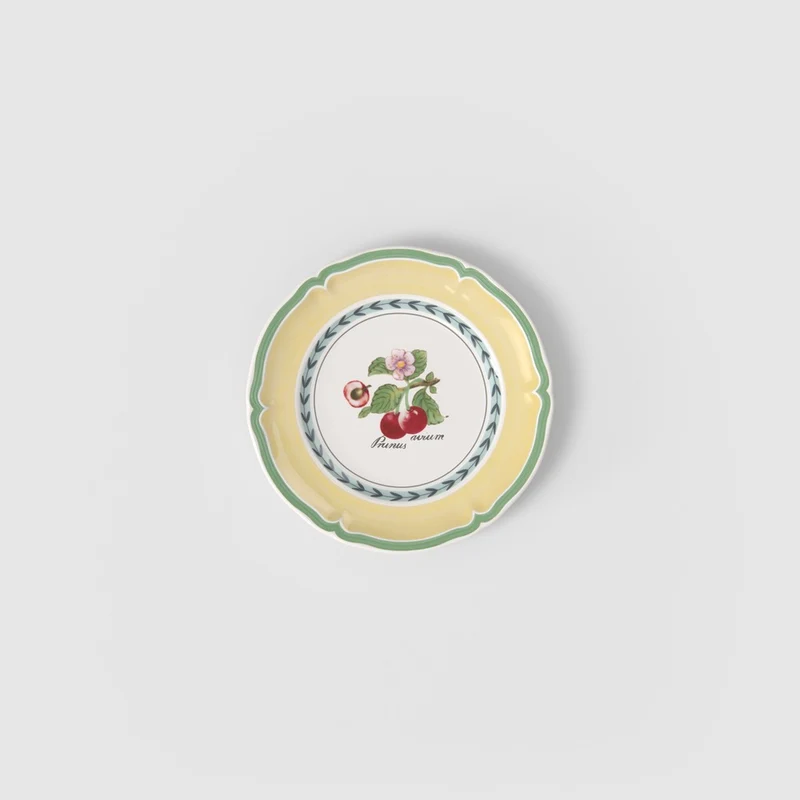 17.4 cm - French Garden Valence Piatto Pane In Porcellana Premium - Set 6 Pz