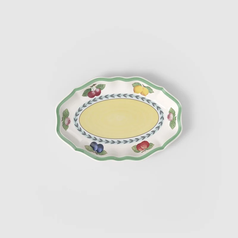16.2x23.9 cm - French Garden Fleurence Piattino Per Salsiera In Porcellana Premium