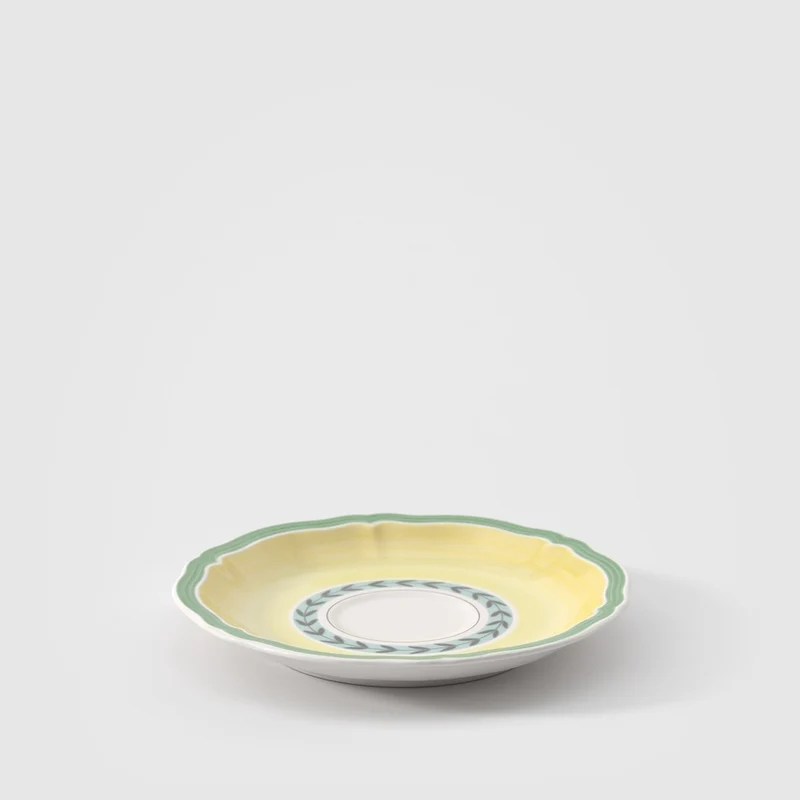 14.5 cm - French Garden Fleurence Piattino Tazza Caffè-Tè In Porcellana Premium - Set 6 Pz