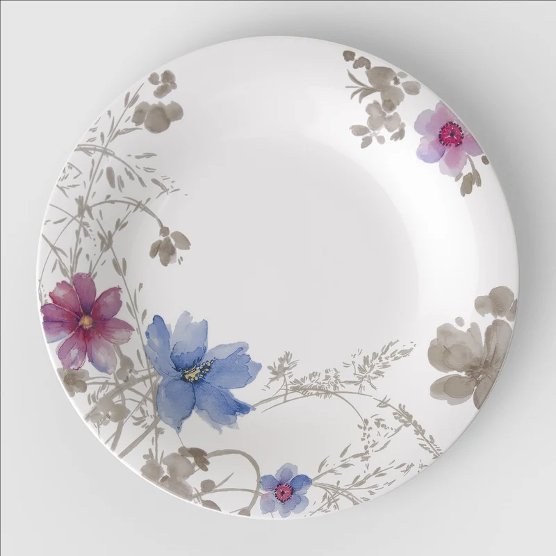 30 cm - Mariefleur Gris Basic Piatto Gourmet In Porcellana Premium