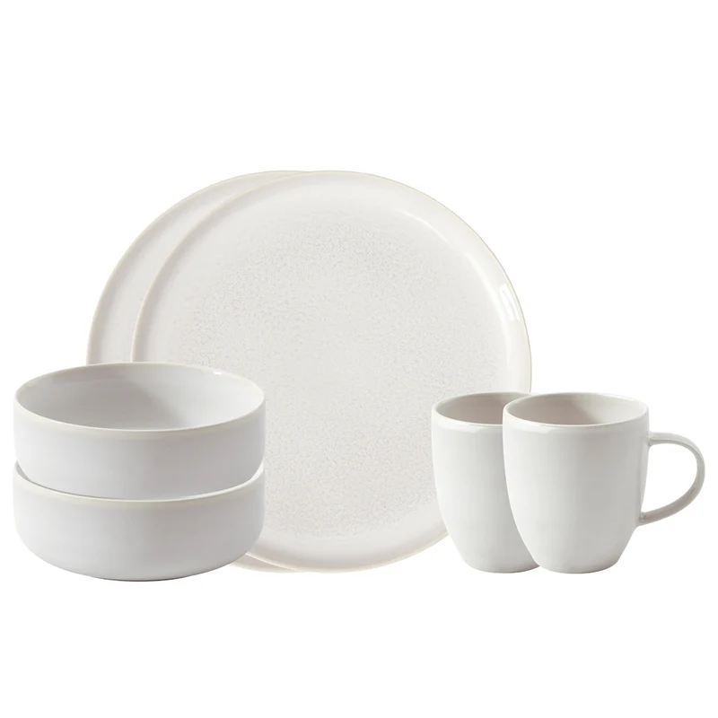 Crafted Cotton Servizio Colazione In Porcellana Set 6 Pz