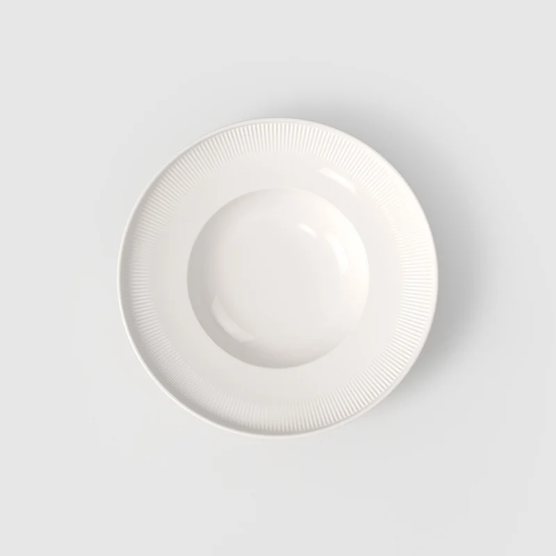 25 cm - Afina Piatto Fondo In Porcellana - Set 6 Pz