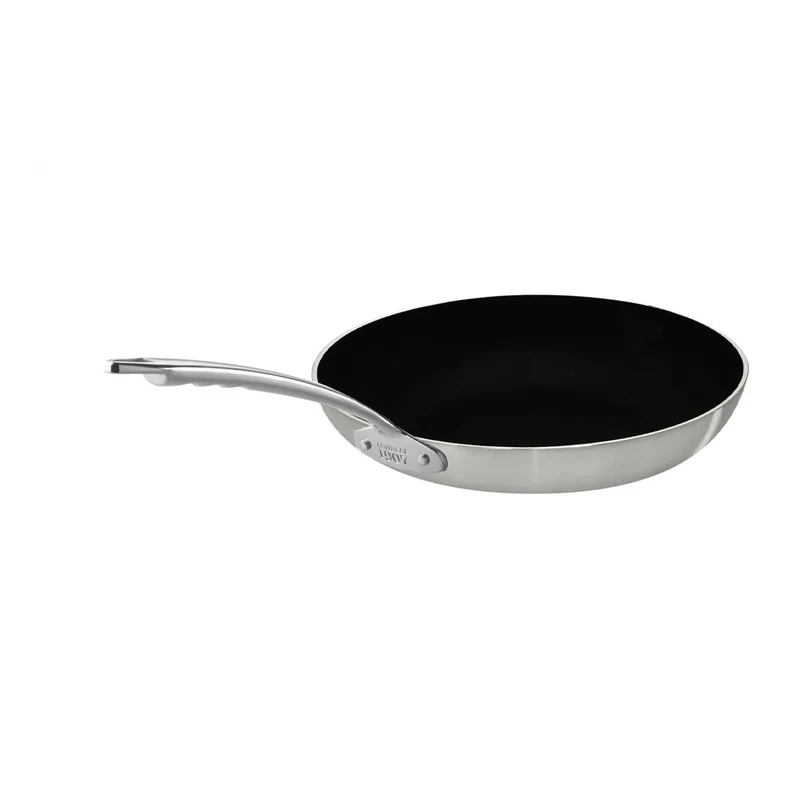 Induction Chef 2-Ply Padella Bassa Svasata Antiaderente SharkSkin In Alluminio Con Manico Inox