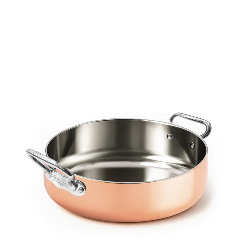 Copper4 Tegame Basso Induzione Con 2 Maniglie