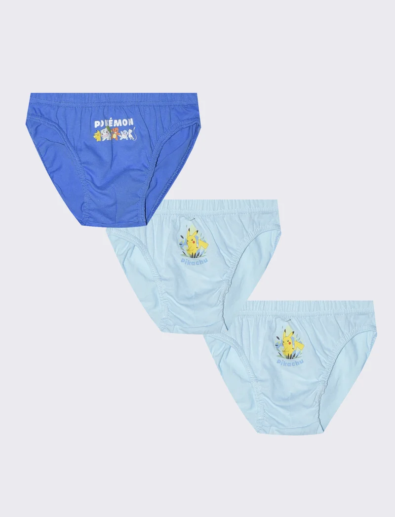 Tris di slip con Spidey, Avengers, Sonic e Pokémon - Bianco