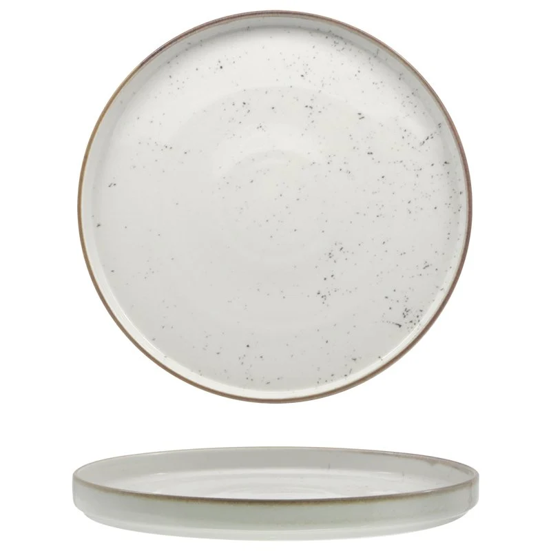 28 cm - Stains Piatto Piano In Porcellana - Set 6 Pz