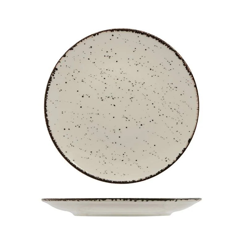 30 cm - Cromya Cream Piatto Piano In Porcellana