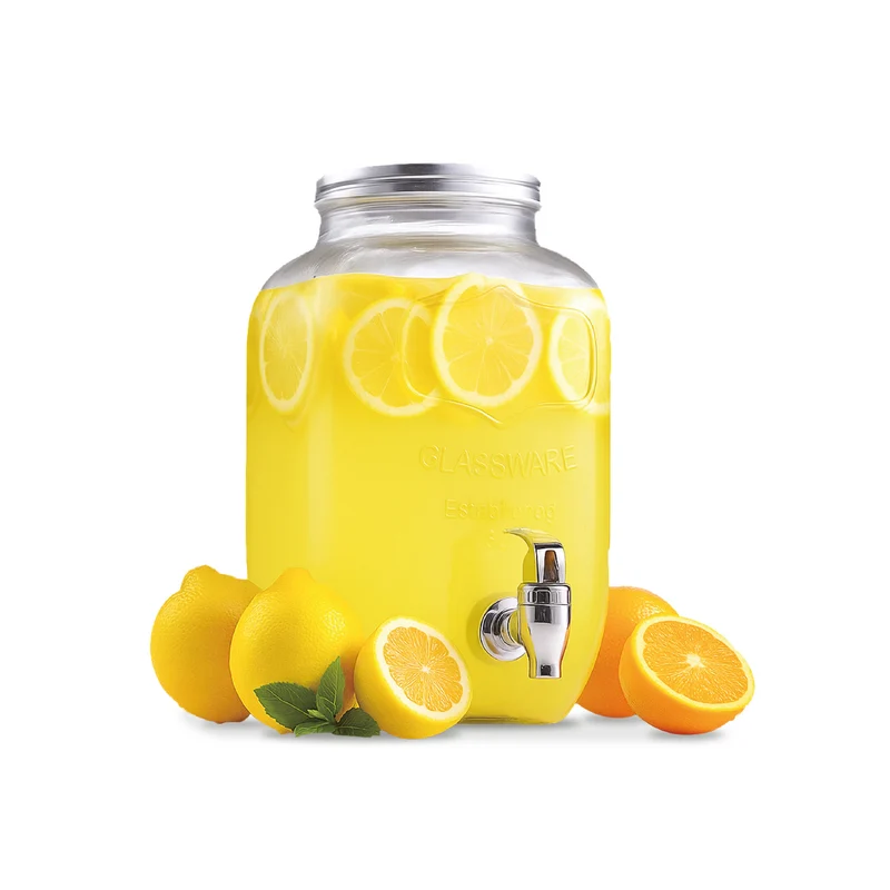 Dispenser Bevande in Vetro 8L con Rubinetto