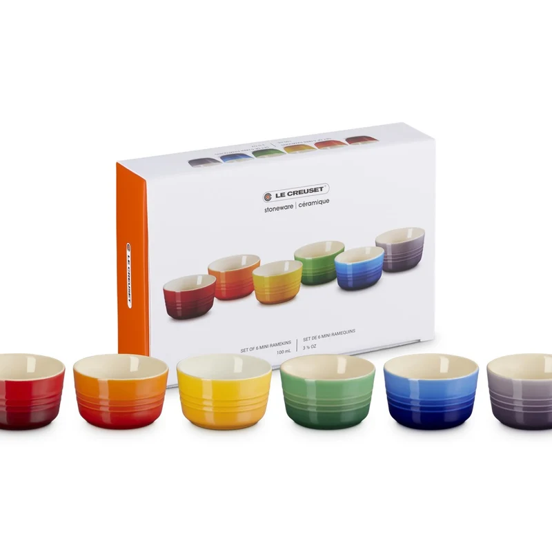 10 cl - Cucinare & Infornare Mini Ramequin In Gres Vetrificato Set 6 Pz